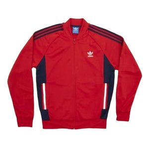 Adidas Originals Superstar Summer Track Top Men’s Large Red Blue White 3 Stripes
